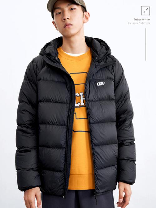 skechers 斯凯奇 男士连帽羽绒服 l321m169